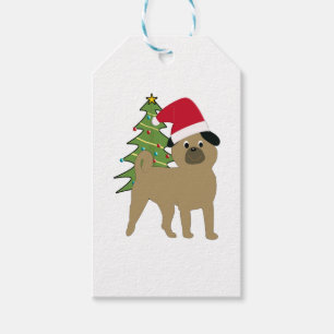 Etiqueta Para Presente Encaixe de cartoon em Santa Hat v2