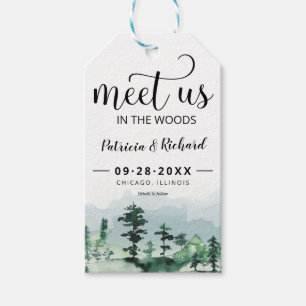 Etiqueta Para Presente Encontre-nos nos Bosques Casamento ao Ar Livre Sal