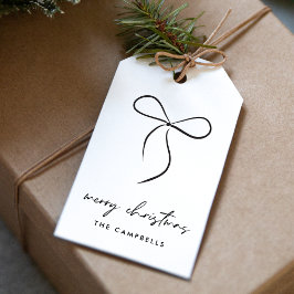 Etiqueta Para Presente Enfeitado Com Amor Arco Preto Feliz Natal