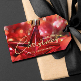 Etiqueta Para Presente Enfeite de Estrela de Natal