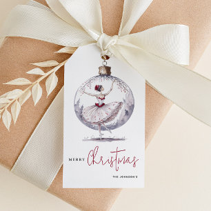 Etiqueta Para Presente Enfeite de Natal Aquarela