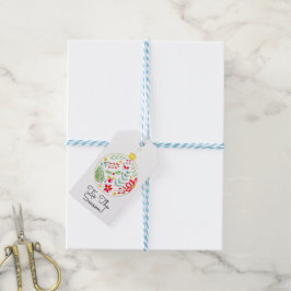 Etiqueta Para Presente Enfeite de Natal Colorido
