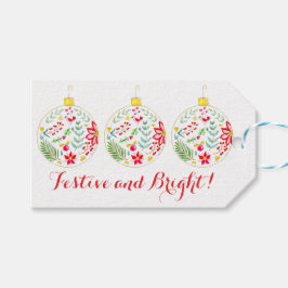 Etiqueta Para Presente Enfeite de Natal Colorido