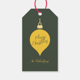 Etiqueta Para Presente Enfeite de Natal Retro Colorido Feriado