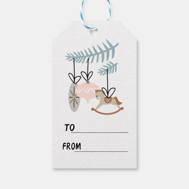 Etiqueta Para Presente Enfeites de natal de/para (Verso)