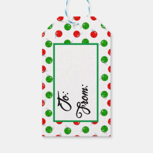 Etiqueta Para Presente Enfeites de natal de picleball verde vermelho em b