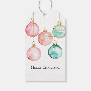 Etiqueta Para Presente Enfeites de natal Dourados Rosa Cor-de-rosa-branca