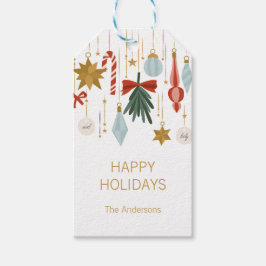 Etiqueta Para Presente Enfeites de natal Felizes Feriados