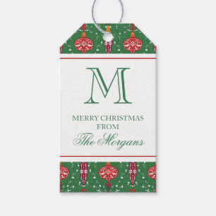 Etiqueta Para Presente Enfeites de natal festivos Monograma