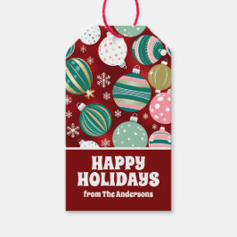 Etiqueta Para Presente Enfeites de natal retrorreflectores da Vintage e f