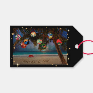 Etiqueta Para Presente Enfeites de natal tropicais