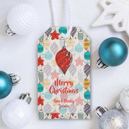 Etiqueta Para Presente Enfeites de Natal Vintage Árvore de Natal Festa 