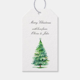 Etiqueta Para Presente Enfeites Verdes para Árvore de Natal