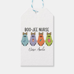 Etiqueta Para Presente Enfermeira Boo-Jee Halloween Fantasma Nome Persona