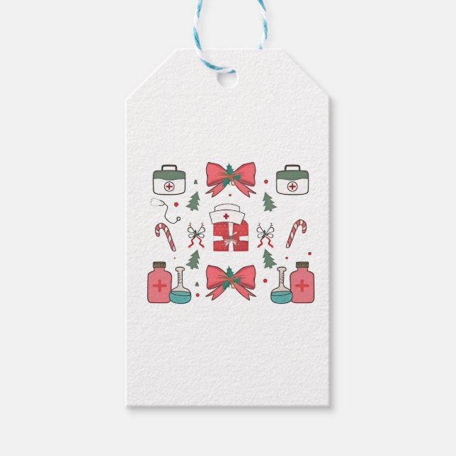 Etiqueta Para Presente Enfermeira Coquette Arco Enfermeira Personalizada  (Frente)