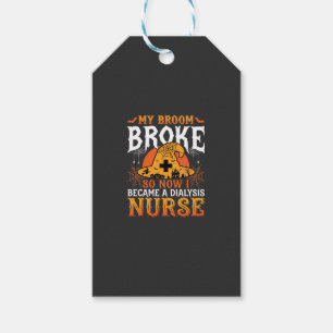 Etiqueta Para Presente Enfermeira de Diálise de Halloween Engraçada Desen