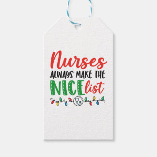 Etiqueta Para Presente Enfermeira de Natal, enfermeira lista legal
