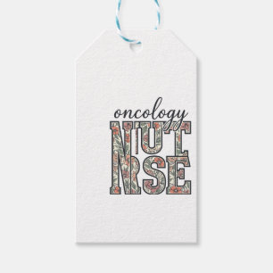 Etiqueta Para Presente Enfermeira de Oncologia Floral Vintage