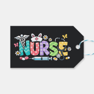 Etiqueta Para Presente Enfermeira de Páscoa Fofa Humor Médico