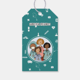 Etiqueta Para Presente Enfermeiras Curam o Mundo. Personalizado