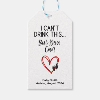 Etiqueta Para Presente Engraçado Anúncio de Gravidez Personalizado