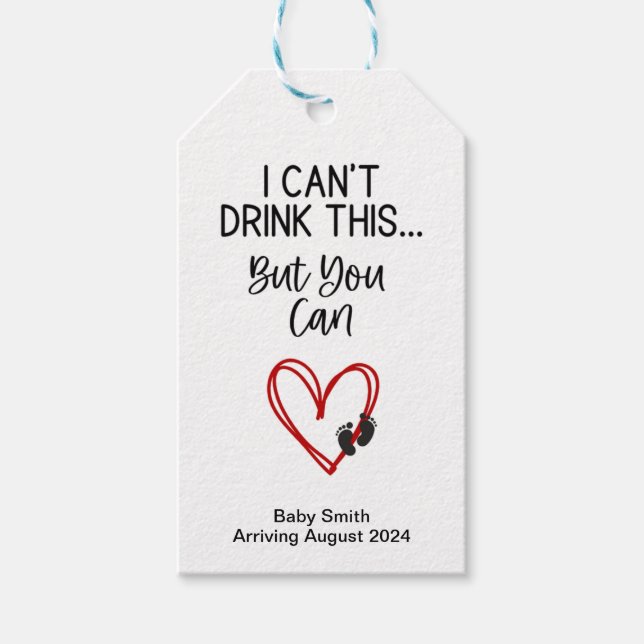 Etiqueta Para Presente Engraçado Anúncio de Gravidez Personalizado (Frente)