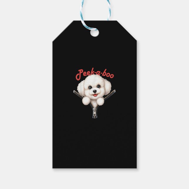 Etiqueta Para Presente Engraçado - Peekaboo Halloween (Frente)