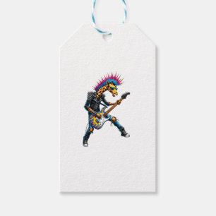 Etiqueta Para Presente Engraçado Punk Giraffe, Rock'n Roll Gótico Giraffe