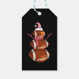 Etiqueta Para Presente Engraçado Rugby Snowman Natal Ano Novo