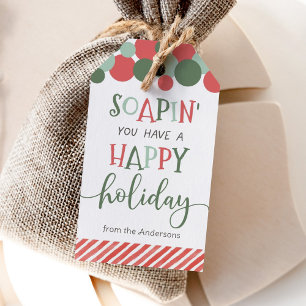 Etiqueta Para Presente Ensaboando Você Tem um Feliz Natal
