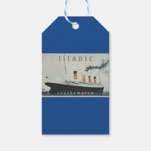 Etiqueta Para Presente Entrega da Linha White Star de Vintage Azul do Par