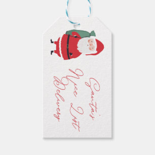 Etiqueta Para Presente Entrega da Lista de Boas Ações do Papai Noel Pre