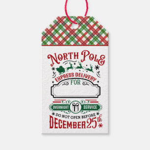 Etiqueta Para Presente Entrega de Natal do Expresso do Polo Norte