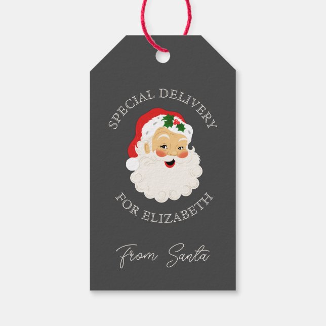 Etiqueta Para Presente Entrega Especial De Natal Do Papai Noel (Verso)