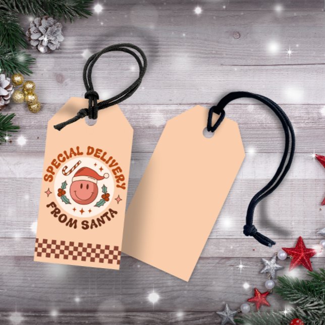 Etiqueta Para Presente Entrega especial de Papais noeis (Special Delivery from Santa Gift Tags)
