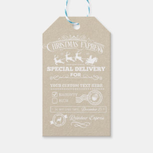 Etiqueta Para Presente Entrega Especial do Expresso de Natal MALVADO BONZ