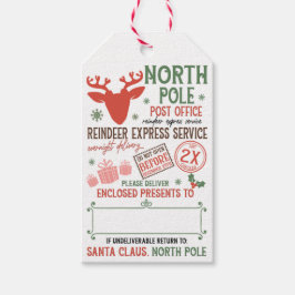 Etiqueta Para Presente Entrega Expresso do Papai Noel do Polo Norte Perso