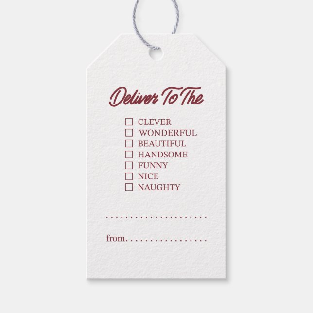 Etiqueta Para Presente Entregar ao (Frente)