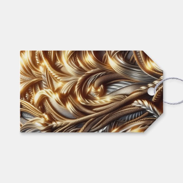 Etiqueta Para Presente Entwined Gold  (Frente (horizontal))