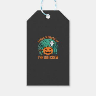 Etiqueta Para Presente Equipe Boo Design de Abóbora de Fantasma de Hallow