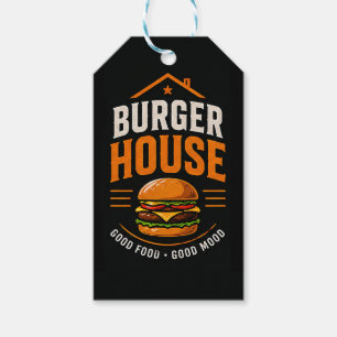 Etiqueta Para Presente 🍔 Equipe de Funcionários do Grill da Casa de Hamb