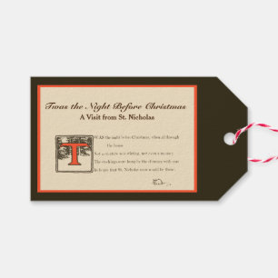 Etiqueta Para Presente Era a noite antes do presente de Natal
