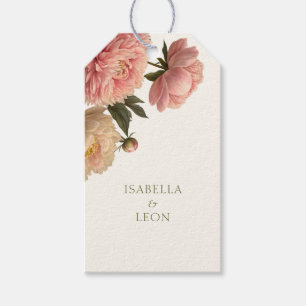 Etiqueta Para Presente Esbranquiçado   Casamento de Rosa Chic