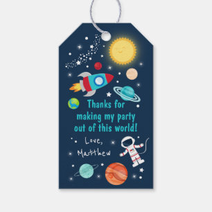 Etiqueta Para Presente Espaço Do Aniversário Do Mundo