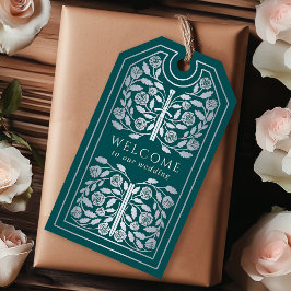 Etiqueta Para Presente Espada Real Medieval Prata Casamento Bem-Vindo Tea