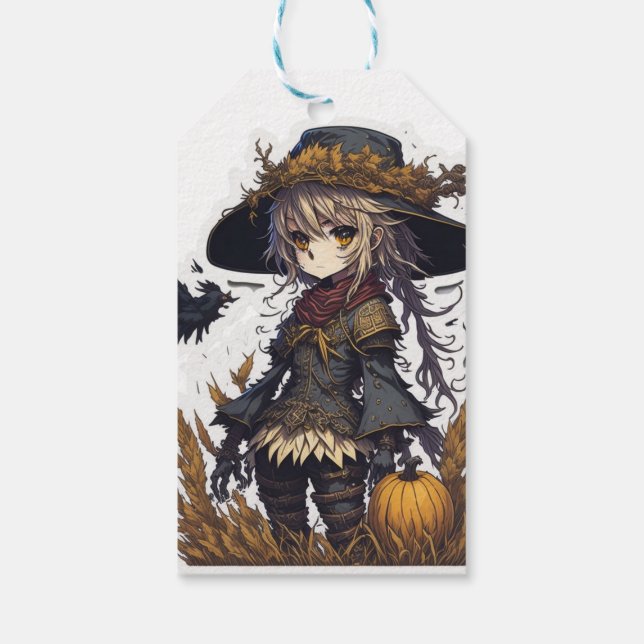 Etiqueta Para Presente Espantalho Halloween  (Verso)