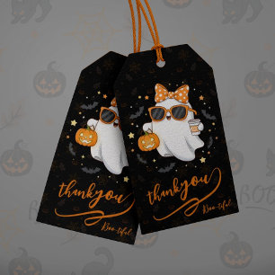 Etiqueta Para Presente Especiaria Ghost Pumpkin do Halloween Bonita Perso