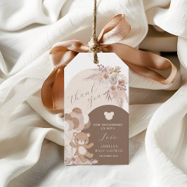 Etiqueta Para Presente Espere Boho Teddy Bear Obrigado