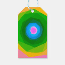 Espiral Geométrica em Verde e Azul