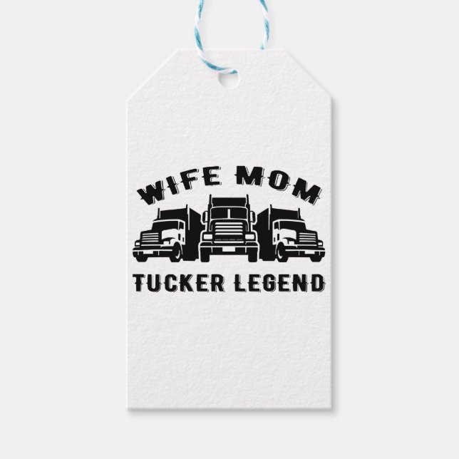 Etiqueta Para Presente Esposa Mãe Trucker Legend Cotes (Frente)